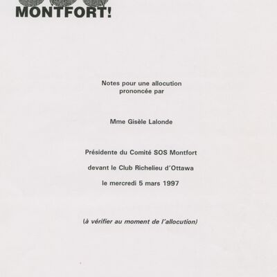 Notes d’allocution