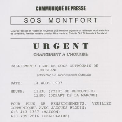 Communiqué de presse