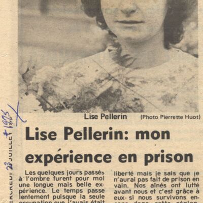 Lise Pellerin: mon expérience en prison
