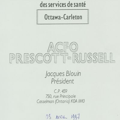 Observations à la Commission de restructuration des services de santé